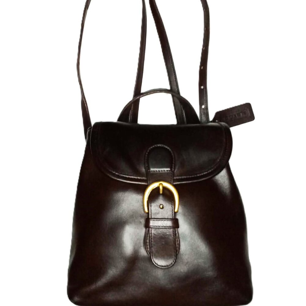 Vintage Coach Leather Mini Bantum Backpack